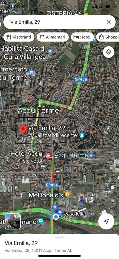 Appartamento Lella Zona Terme Centro E Vicino Habilita-Villa Igea أكوي تيرمي المظهر الخارجي الصورة